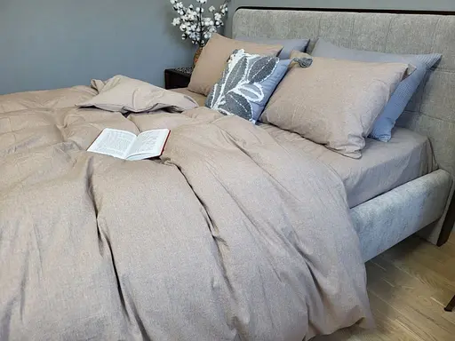 Комплект постельного белья Washed Cotton из вареного хлопка нежно-розовый Anise - фото 5