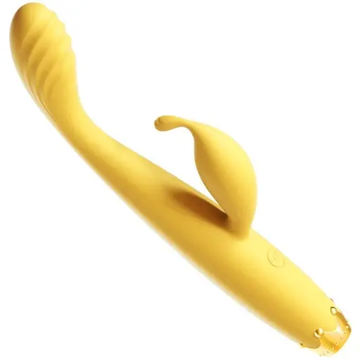 Вібратор-кролик 2 в 1 I'MCUM Royal Rabbit Жовтий (IM-ZDB207)