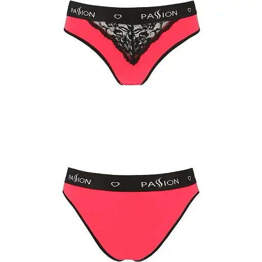 Трусики с широкой резинкой и кружевом Passion Panties ed/black L - фото 2