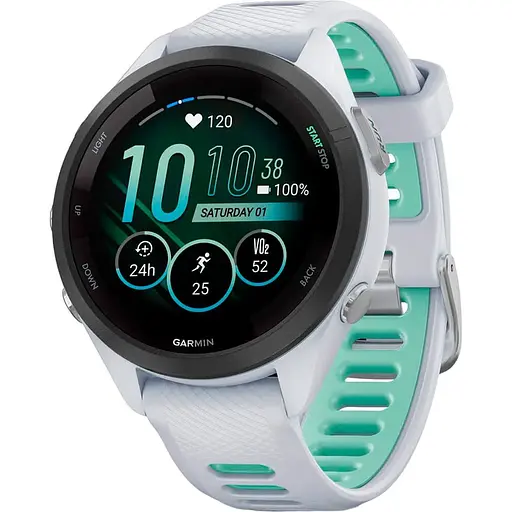 Смарт-часы Garmin Forerunner 265S Black Bezel with Whitestone Case and Whitestone/Neo Tropic Silicone Band (010-02810-04) [89363]