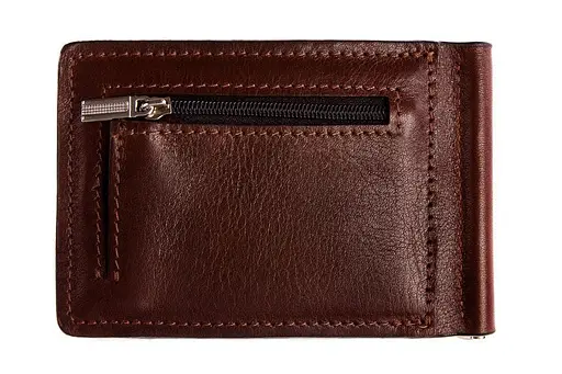 Зажим с монеткой, коньяк Grande Pelle acs0032190 - фото 2