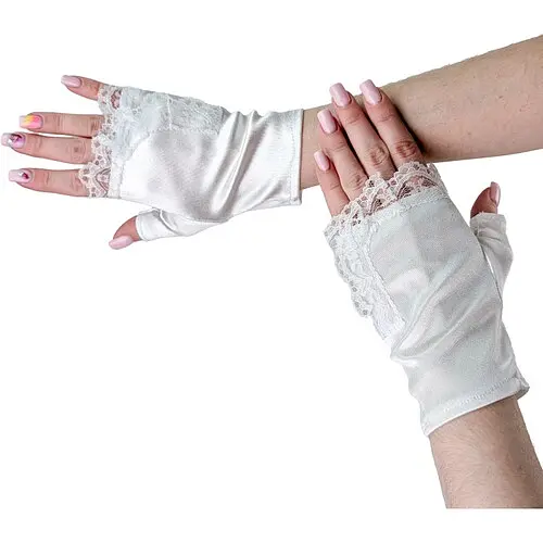 Рукавички-мітенки з гіпюром - фото 1