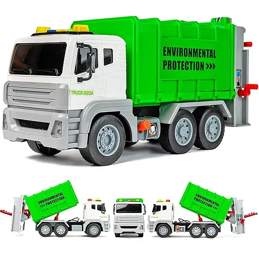 Мусоровоз с воздушной помпой, WY820A/WY820B, световые, звуковые эффекты (В ассортименте)