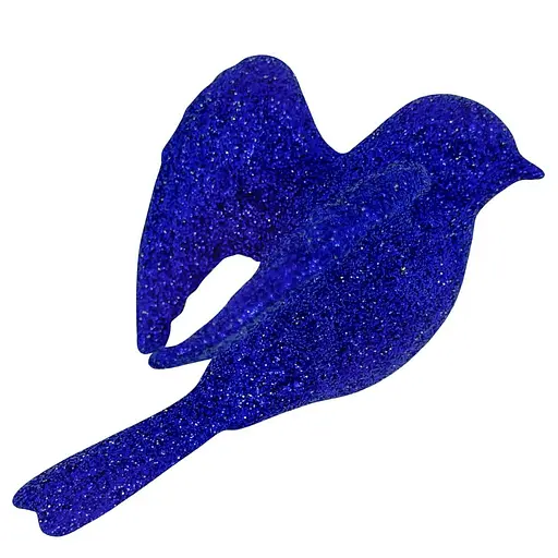 Елочная игрушка MIS LT Птичка 8х6х4 см синий - фото 1