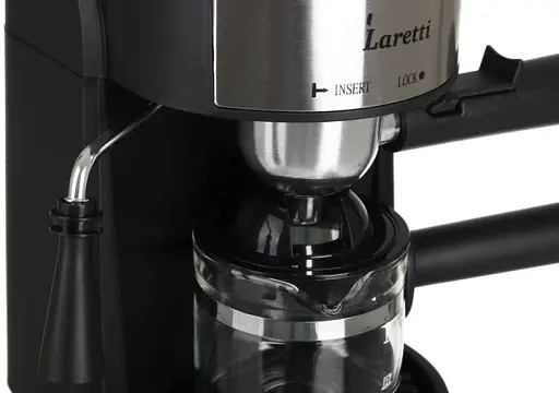 Кофеварка рожковая эспрессо Laretti LR-CM7917 Black UA - фото 4