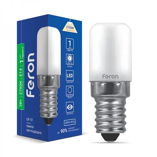 Лампа светодиодная Feron LB-10 T26 230V 2 Вт E14 2700K (25295)