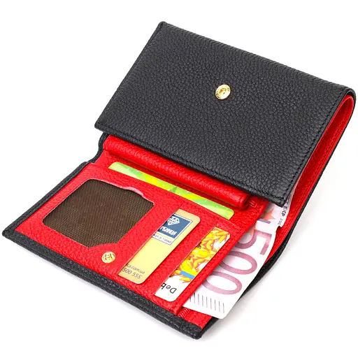 Комбинированный кошелек для женщин из натуральной кожи Tony Bellucci 13.2х9х2 см acs0029602 - фото 3