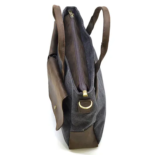 Кожаная мужская сумка TARWA 36х27х10 см sum0026084 - фото 6