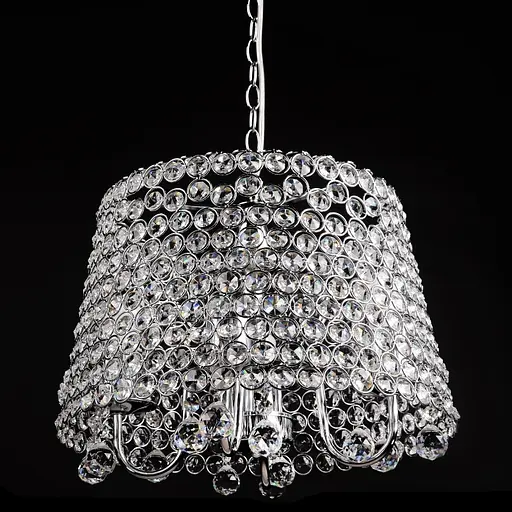 Люстра підвісна Brille кришталева E27 60W CH (BR-01 374S/4) - фото 4