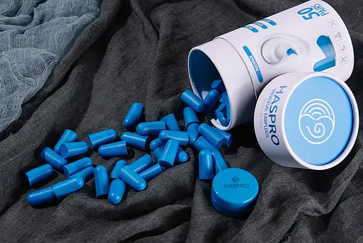 Пінні беруші для сну 50 пар HASPRO TUBE50 SNR 38 дБ Сині (1124-02) - фото 8