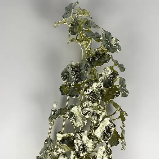 Удлиненная золотая бра во флористических мотивах Line F цвет корпуса золотой - фото 6