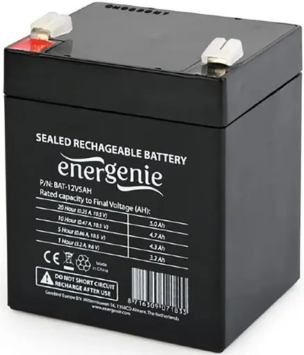 Аккумуляторная батарея для ИБП EnerGenie AGM 12 V / 5 А*ч (BAT-12V5AH) - фото 1