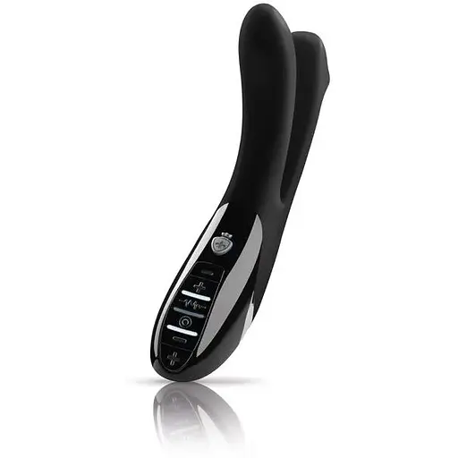 Вібратор подвійний з електростимуляцією Mystim Tingling Aparte eStim Black