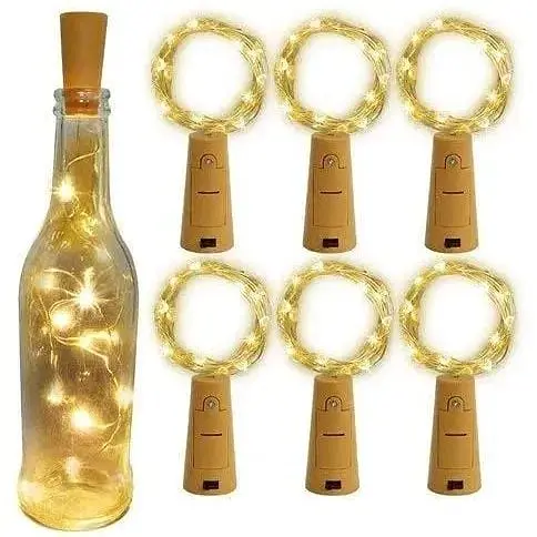 Гирлянда Leds Ночник капля росы 6 шт/ 2 м 20 led батарейки LR44