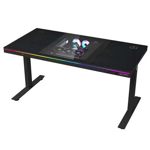 Геймерский стол Lorgar ELITE 90W Wood Black (LRG-DE90W) - фото 1