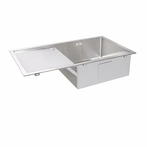 Кухонна мийка Platinum Handmade Н 780x500x200 R (з кріпленням і отвором під змішувач), Нержавіюча сталь - фото 4