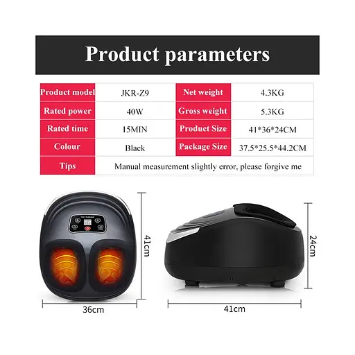 Массажер для ног Jinkairui Z9 (Компрессия Подогрев Вибрация) 3 режима - фото 6