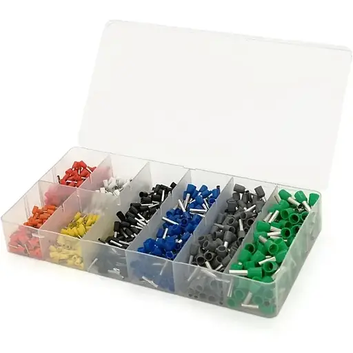 Набор клемм/наконечников Voltronic VE800 (Е1008-100 шт, Е0506-110 шт, Е0508-100 шт, Е7508-100шт, Е1510-100шт, Е2512-100 шт, Е4012-100 шт)