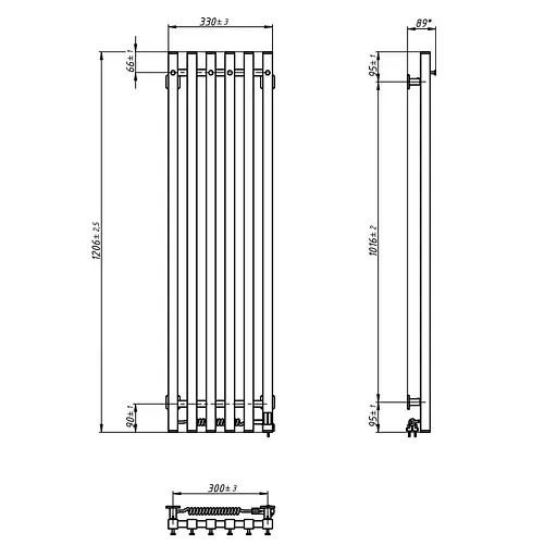 Электрический полотенцесушитель Navin Levante 330x1200 Sensor левый, черный муар 10-012033-4860, Черный матовый, Левое, Электронный - фото 7