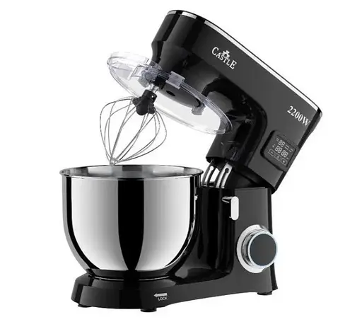 Кухонная машина Castle миксер CM-04B тестомес планетарный 2000Вт черный - фото 4