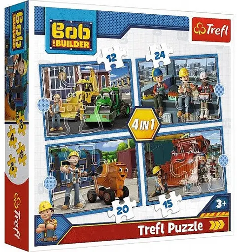 Набір Пазли - (4в1) - "День будівельника" / Будівельник Боб - фото 1