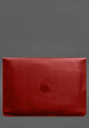 Кожаный чехол-конверт BlankNote на магнитах для MacBook Air 15 (2023) Красный - фото 3