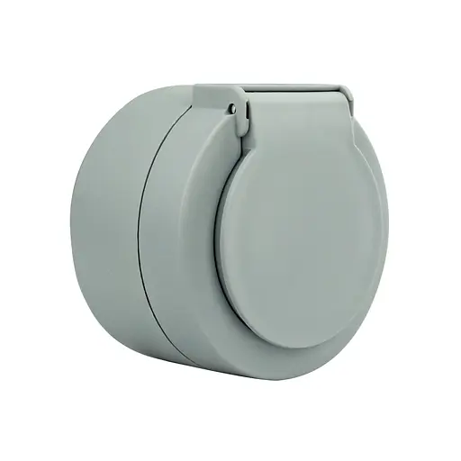 Розетка Ovivo Electric xOne с заземлением и серой крышкой - фото 4