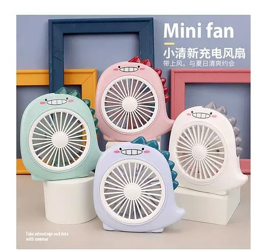 Вентилятор, 3 режима, встроенный аккумулятор, подсветка, USB кабель (В ассортименте) - фото 2