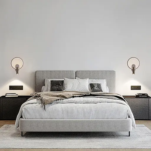 Бра в черном глянцевом корпусе со светодиодным кольцом и спотом Line F Арт. WB21/2 BK - фото 7