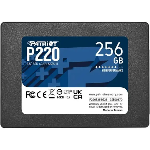 SSD накопичувач Patriot P220 256GB 2.5" SATAIII TLC (P220S256G25)