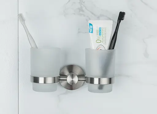 Склянка подвійна з тримачем Frap скло нержавіюча сталь F30108 1/20 хром - фото 3