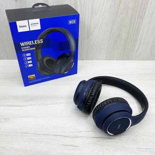 Блютуз Стерео Гарнітура Hoco W28 Синій - фото 3