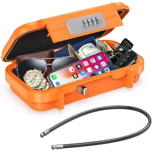 Портативний сейф AMIR, LockBox з кодом, водонепроникний протипригінний мінібезпечний для подорожей