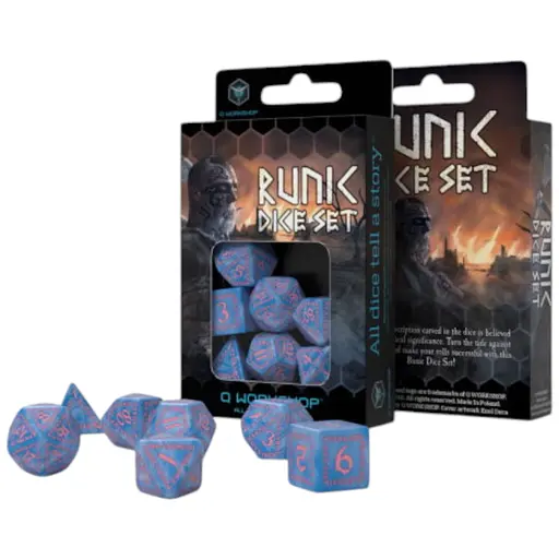 Набір кубиків Runic Glacier & pink Dice Set , 7 шт. (SRUN1S)