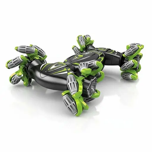 Радиоуправляемая трюковая машина RQ 3036, аккумулятор 3.7V, пульт 2.4G, светодиодная подсветка, музыка, вращение на 360°, черная