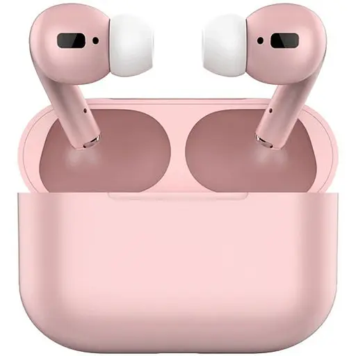 Навушники бездротові TWS Airpod 3 з боксом для зарядки Pink (au210)
