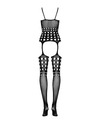 Бодістокінг Obsessive Bodystocking G310 топ панчохи підв'язки круглі вирізи S/M/L - фото 6