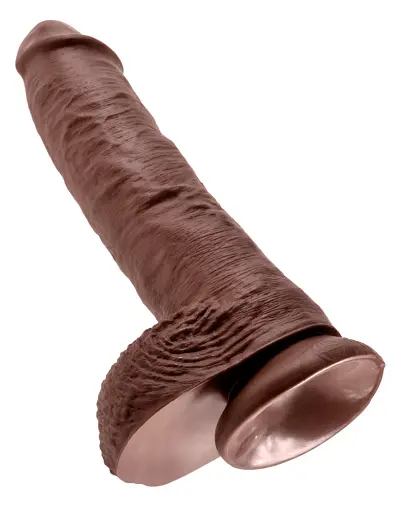Фаллоимитатор King Cock With Balls 26.7 см коричневый - фото 5