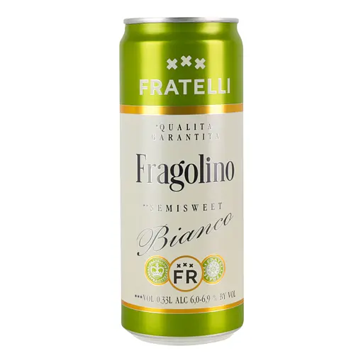 Напиток винный Fratelli Fragolino Bianco белый полусладкий слабоалкогольный игристый 6-6.9% 0.66 л (2 шт. х 0.33 л) - фото 3