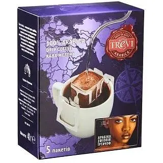 Дрип-кофе Trevi Арабика Эфиопия Ир гачиф, 40 г (5x8 г) - фото 1
