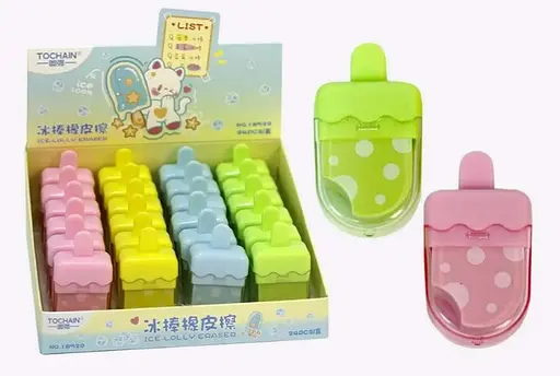 Ластик Морозиво у футлярі, 4 шт.