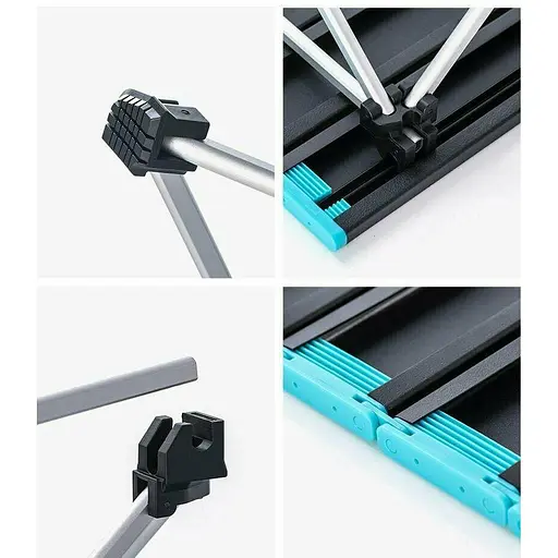 Розкладний туристичний стіл Naturehike NH19Z008-Z алюміній (Сірий) розмір S - фото 6