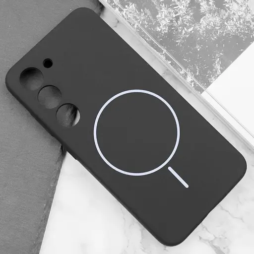 Чохол Lakshmi Silicone Cover Full Camera (AA) with MagFit для Samsung Galaxy S23 Чорний/Black - фото 3