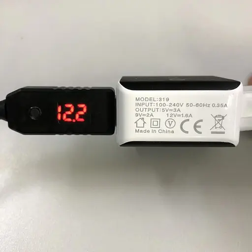 USB перетворювач напруги DC від 4.8 до 12.8 вольт з екраном для швидких зарядок стандарту QC 3.0 (100923) - фото 4