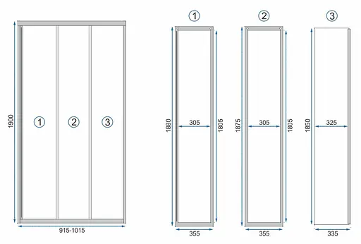 Душові двері Rea Alex black 100 REA-K9639, прозорий, чорний - фото 10