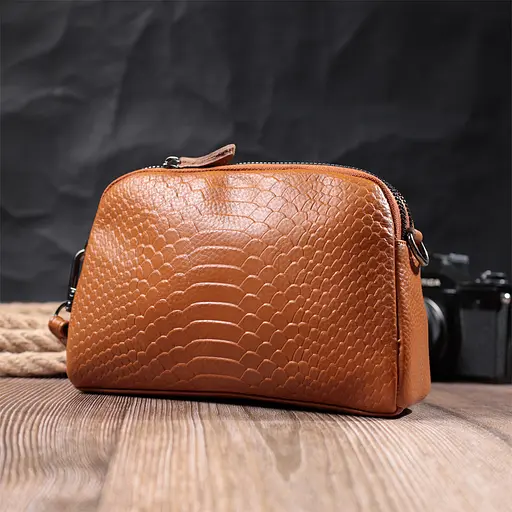 Сумка для женщин Vintage на два отделения из натуральной кожи 19х12х7 см sum0027014 - фото 10