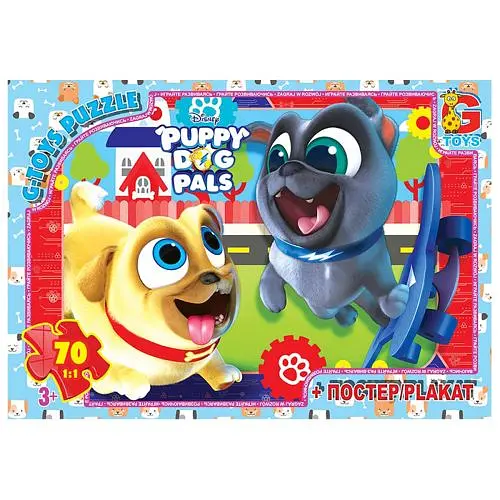 Пазли "Веселі мопси" MD 406 G-Toys 70 ел. (4824687640320) - фото 1