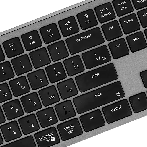 Keychron Клавіатура мембрана B6 Pro, USB/WL/BT, space gray - фото 6