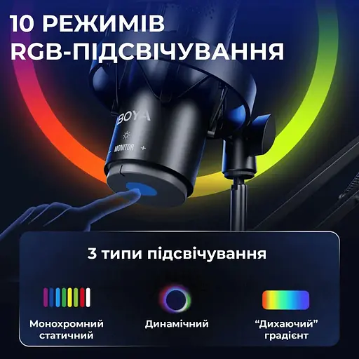Мікрофон Boya K9 RGB Black K9) - фото 13