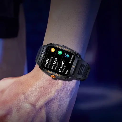 Розумні смарт-годинник Colmi P76 фітнес браслет Black Orange (17839) - фото 5